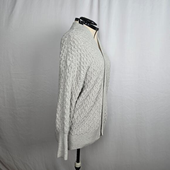 Universal Thread Honeycomb Cable Knit Cardigan Women's L Beige Open Front - Picture 6 of 16